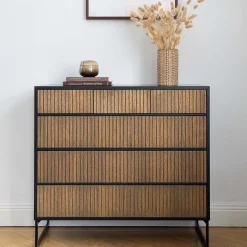 BYRÅ LINE 6824 3L + 3L, BURNED WALNUT