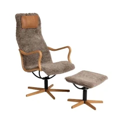 FÅTÖLJ CHIC MED GUNGFUNKTION + PALL
