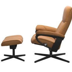 FÅTÖLJ STRESSLESS CONSUL STAR M + PALL - LÄDER