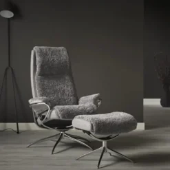 FÅTÖLJ STRESSLESS PARIS STAR - HÖG RYGG + PALL