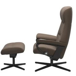 FÅTÖLJ STRESSLESS PHILIP CROSS + PALL - LÄDER