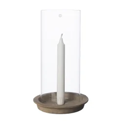 LJUSLYKTA TERRACOTTA MED GLASCYLINDER