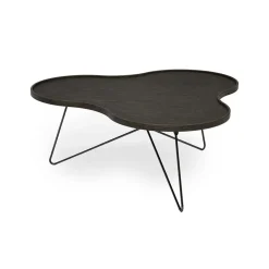 SOFFBORD FLOWER MONO - RÖKOLJAD EK, 114 CM